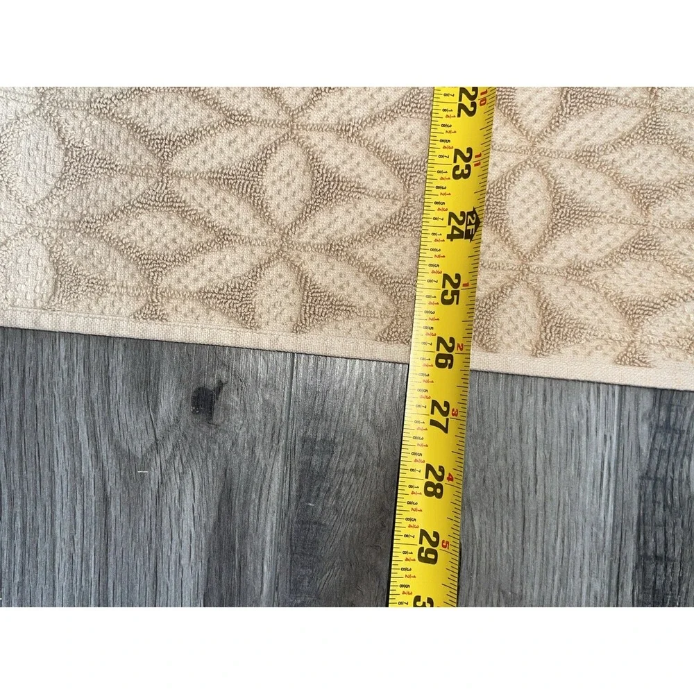 Vintage Made In Turkey 100%‎ Cotton LEAVES Brand Bath Towels (2) 4 Wash Cloths